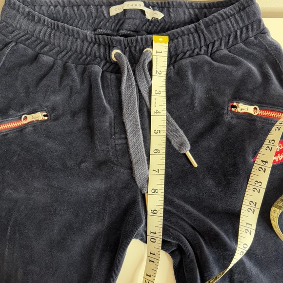 Zoe Karssen - Navy Velour Velvet Joggers - Kiss embroidered - XS - Picture 8 of 10
